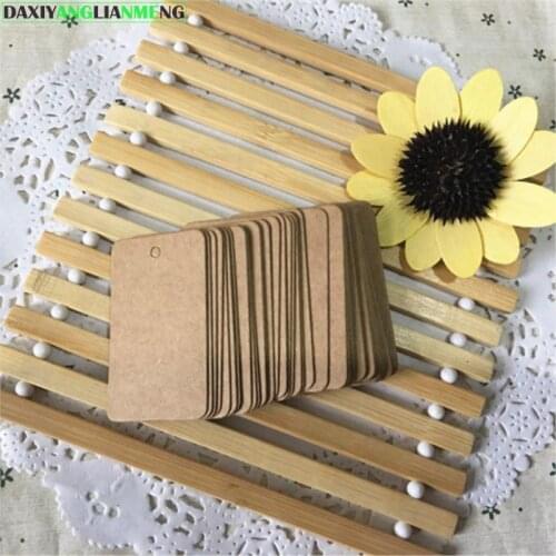 Kraft Square Blank Tag Baking Listing Mark Marking Product Hand Business Card 3*5