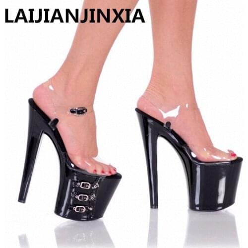 LAIJIANJINXIA Women Model Sexy Platform Sandal 20cm High Heel Party Dress 20CM high heels 20cm sandals Dance Shoes