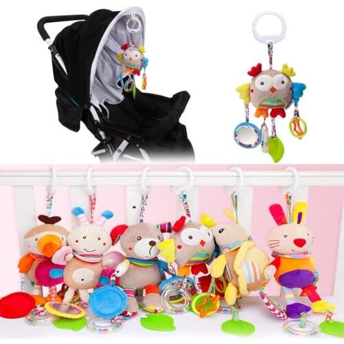 Cartoon Baby Toys 0-12 months Bed Stroller baby mobile Hanging Rattles Newborn Plush Infant Toys for Baby Boys Girls Gifts