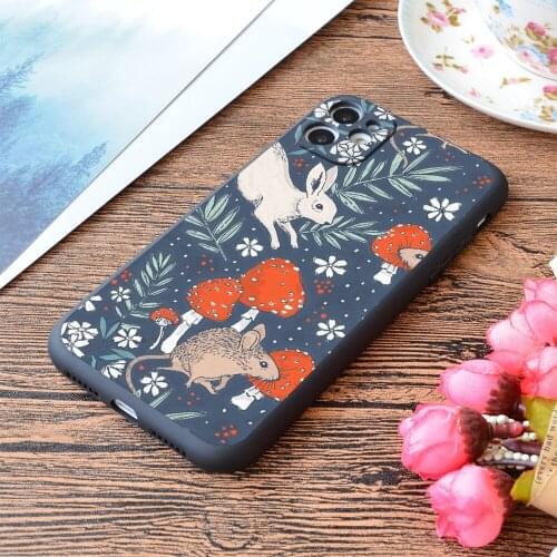 For iPhone Winter Forest Frolic Print Soft Matt Apple iPhone Case