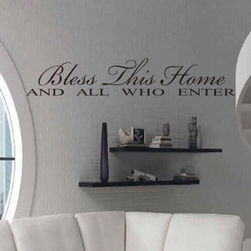 Bless This Home wall sticker living room bedroom for home decoration Decals wallpaper Art English alphabet stickers home decor