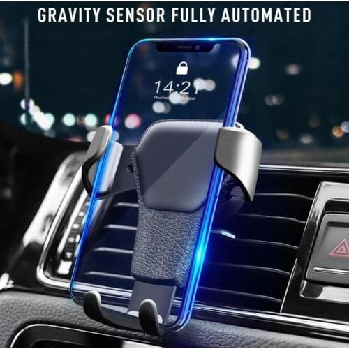 New Universal Gravity Auto Phone Holder Car Air Vent Clip Mount Mobile Phone Holder CellPhone Stand Support For IPhone Xiaomi