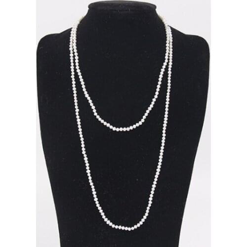 2019 new classic pearl long necklace sweater high quality for women