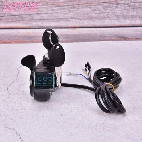 New Hot Sale Electric Bike Half Wrist Throttle Grip Handle LED Display Indicator/Lock Key Knock Half Twist Throttle