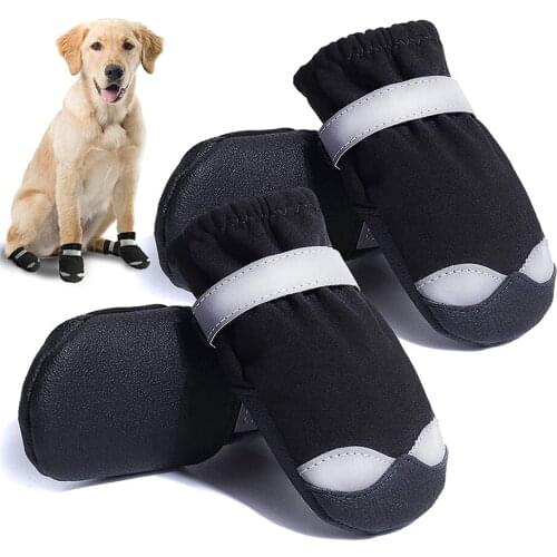 Pet Dog Shoes For Sports Mountain Wearable For Pets PVC Soles Waterproof Reflective Dog Boots Perfect for Small Medium Large Dog