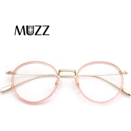 Acetate Alloy optical eyeglass frame womens metal retro Myopia Frames New Men round full frame Prescription Spectacles Eyewear