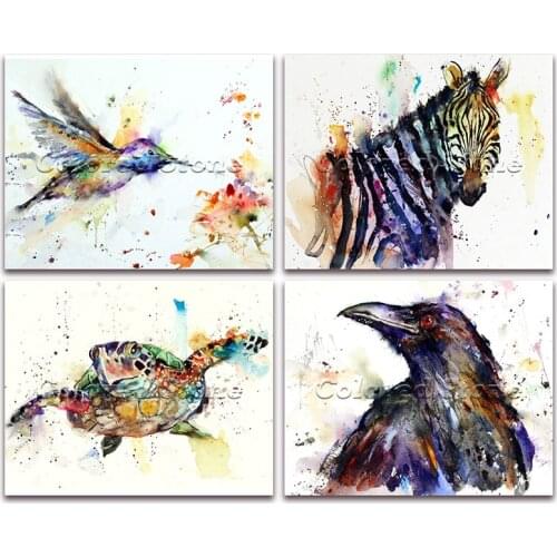 5D Full Square Diamond painting embroidery Cross stitch Animal Hummingbird Bird Zebra Tortoise Crow DIY Drill Drawing mosaic 385