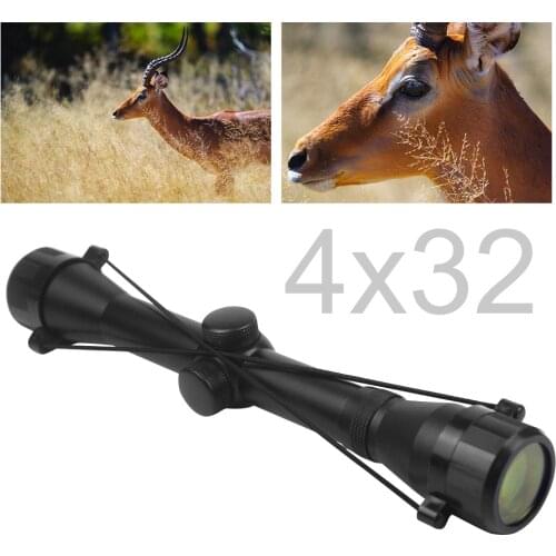 4x32 Portable Hunting Binoculars Aluminum Alloy Riflescope Telescope Airsoft Optics Scopes for Outdoor Camping Hiking Hunting
