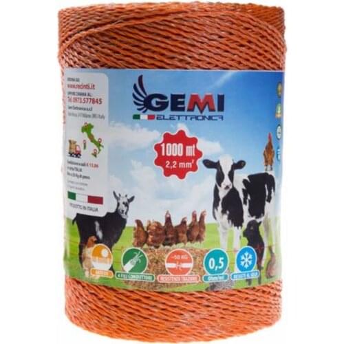 Lead wire for electric fence 1000 MT 2.2 mm² electric fencing fences electrified fences electrified Gemi