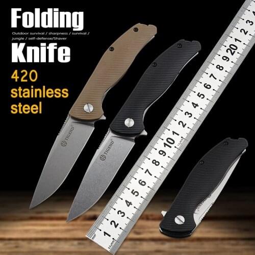 Folding knife outdoor survival knife lifesaving portable fruit knife self-defense knife camping knife fixed knife tool knife EDC