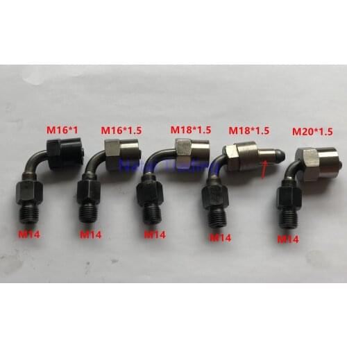 Oil tube conversion joint, common rail diesel injector pump connect joint to common rail tube, bent oil tube pipe 8X3