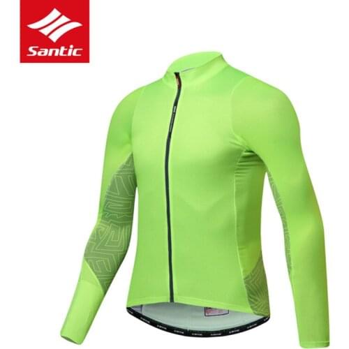 Santic Cycling Jersey Man Long Sleeve Pro Team Comfortable Clothing Road Bike MTB Tops Jersey Spring Autumn Jerseys ciclismo