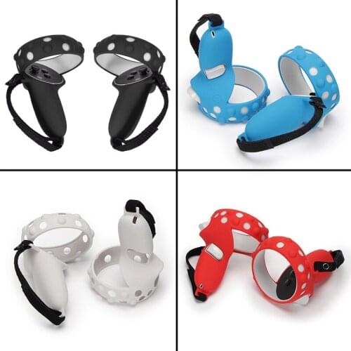 1 Pair Controller Protective Cover With Strap Handle Grip For Oculus Quest 2 VR Kit Protective Case Handle Grip