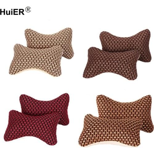 1 Pair Car Neck Pillow Neck Headrest Pillow Ice Silk Breathable Car Accessories Fit For Most Automobiles Cars Araba Aksesuar