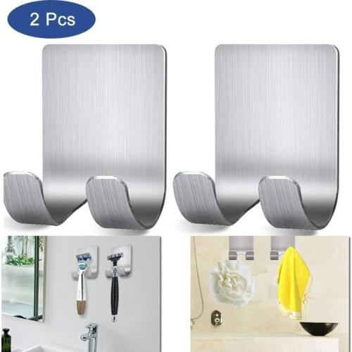 2pcs Shaver holder, multifunctional self-adhesive storage hook, used for shavers, kitchen utensils, wall-sucking razor holder