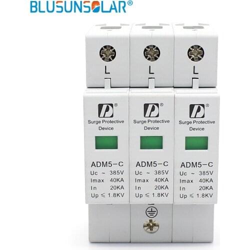20 pieces / lot Household Standard 3P 20-40kA 380V AC Din Rail SPD Low Voltage Anti Lightning Surge Protection Device