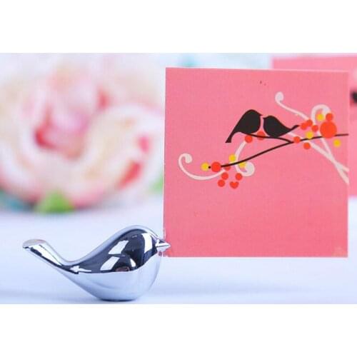 20 pieces/lot) Love Bird Place Card Holder Wedding Decoration Centerpieces Table Number Clip For Wedding Event Party CH002