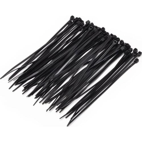 500PCS 4*200mm 4*150mm Black Self Lock Plastic Nylon Cable Ties Zip Wire