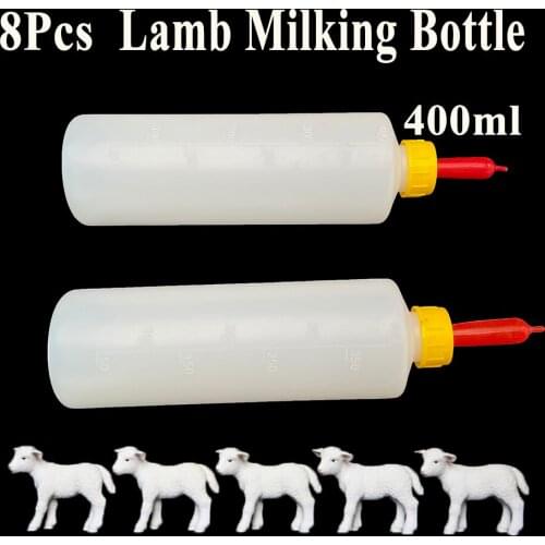 8PCS Sheep Goat Lamb Nipple Milk Milking Drinker Nursery Soft Rubber Pacifier Teat Feed Orphaned Pup Puppy Piglet Animal Tools