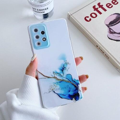 Watercolor Painting Phone Case for Samsung Galaxy A52 A72 A82 A22 A12 A32 5G S21 Plus Ultra S21 FE Clear Shockproof Covers Funda