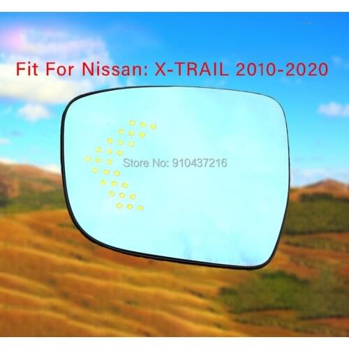 For Nissan X-TRAIL 2010-2020 Demist Car Rearview Mirror Glare Proof Blue Glasses Led Lamp Heated turn singleLarge view