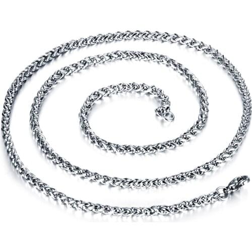 Classical simple Full Stainless Steel Man Link Chain Necklaces Punk Style Mens Jewelry Multiple Choices All Match
