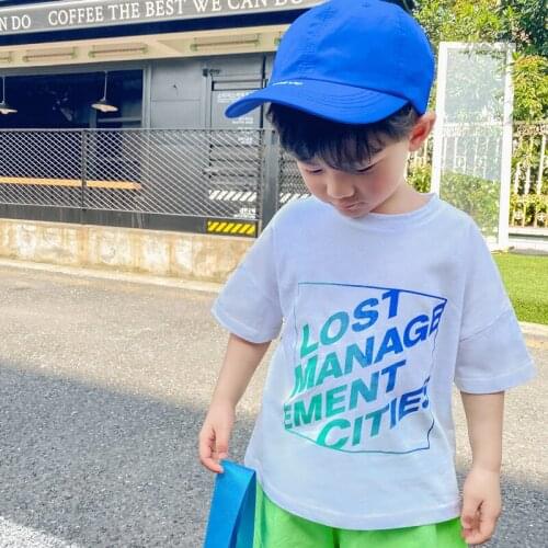 Children T-shirts Casual Letter Printed Short Sleeve Tops for Boy 2 3 4 5 6 7 Years Toddler Boy Tshirts Summer 2020 Kids Clothes