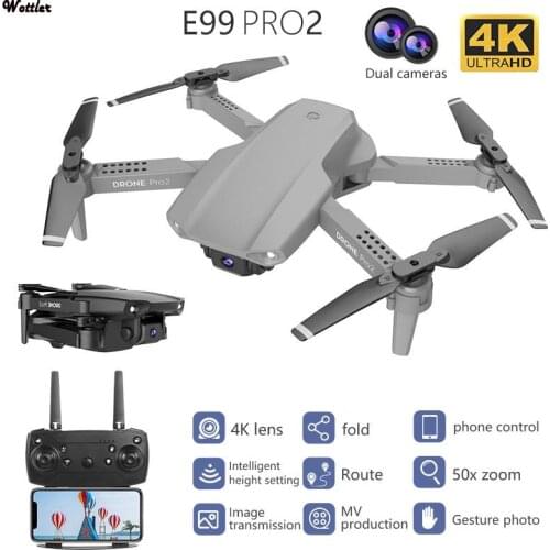 E99 Pro Rc Drone 1080P 4K HD dual Cameras WiFi FPV Height Holding Mode Foldable Quadrotor Dron Aircraft Helicopter Toy Gifts