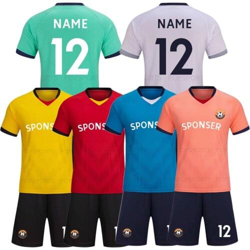 Soccer Tracksuit football jerseys For Adult and children Logo name number Customized Polyester Fulbol training suits