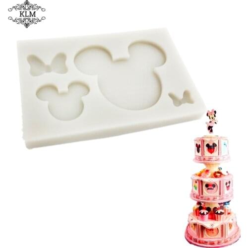 KLM Mickey Rabbit Head Jewelry Silicone Mold Cake Tool Chocolate Making Tool Epoxy Craft