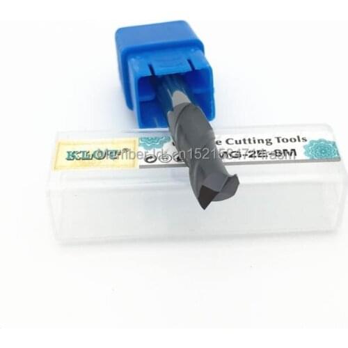 KLOT HRC50 ALTiN Coated Solid Carbide End Mill 1.5 2 2.5 3 3.5 4mm 2-Flute Length75,100mm