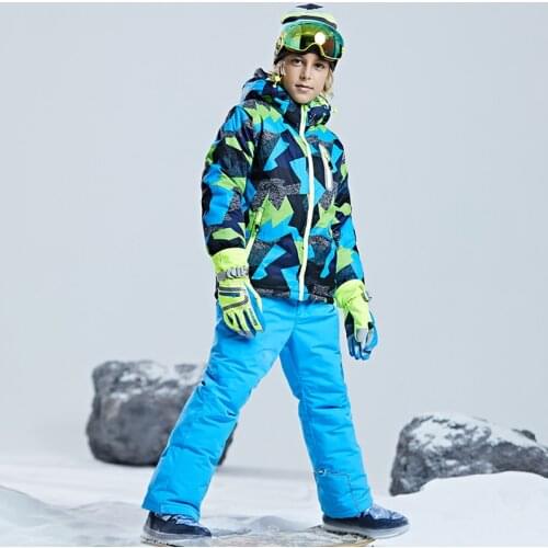 -30 Degrees Kids Ski Suits Ski Jacket and Pants Children Snowboard Suit Snowboarding Jacket Trousers Boys Winter Snow Clothes