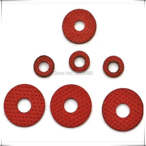 M4*8mm(OD)*1mm(Thickness) Red Steel Paper Insulation Spacer Gasket Washer 1000pcs/lot