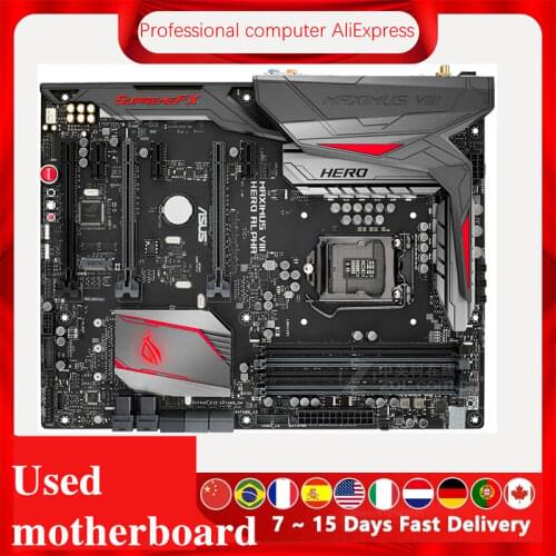 For Asus MAXIMUS VIII HERO/ALPHA Original Used Desktop Intel Z170 Z170M DDR4 Motherboard LGA 1151 i7/i5/i3 USB3.0 SATA3