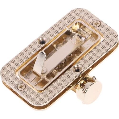 Metal Bamboo Rectangle Shape Clasp Turn Lock Twist Locks DIY Handbag Bag Purse Hardware