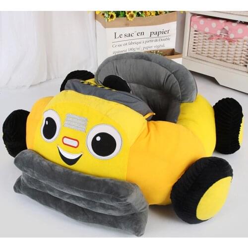 Cartoon Car Small Baby Sofa Plush Toy Soft Cute Baby Learning Chair Childrens Sofa Boy Girl Infant Children Birthday Gift