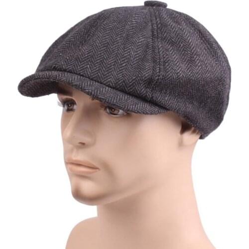 2019 Newsboy Cap Spring Autumn Hat For Men Golf Driving Flat Cap Berets Men Peaky Hat Bone