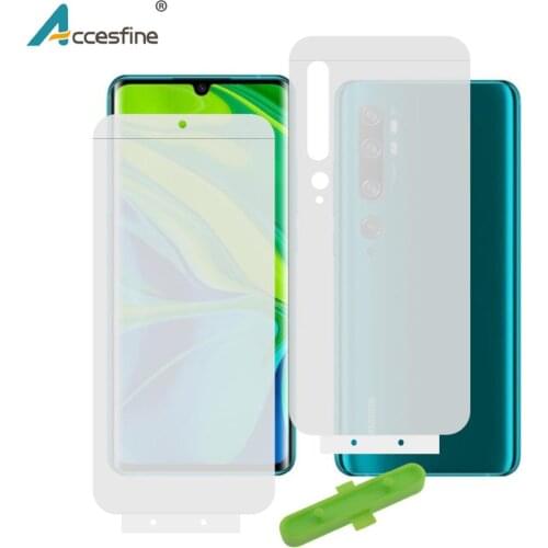 10D Front&Rear Soft Hydrogel Film For Xiaomi CC9 CC9pro HD Transparent Full Cover Curved Screen Protector With Install Tool