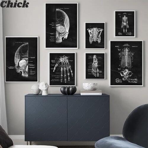 Muscle Foot Bone Wall Art Heart Anatomy Skeleton Canvas Painting Nordic Posters And Prints Wall Pictures For Doctor Office Decor