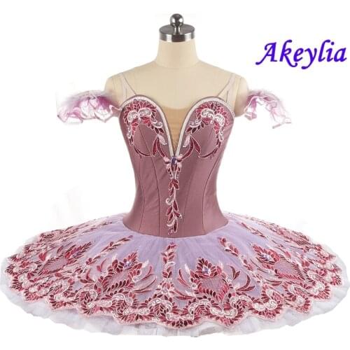 NEWS! Grape Ballet Tutu Professional For Girl competition dark purple Women Pancake tutu Ballet classical Dress customize Adult