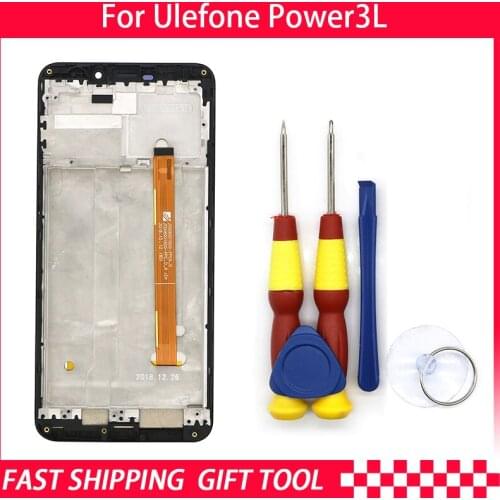 New original For Ulefone Power 3L Touch Screen +LCD Display Digitizer Assembly+ Frame Replacement Parts+Disassemble Tool