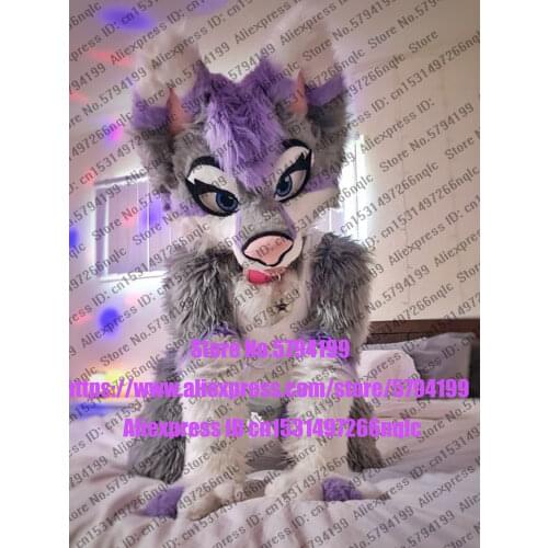Customized Available REAL PHOTO KJ004 full sets husky dog Suit fursuit CAT wolf Costume fox Party Carnival Gift