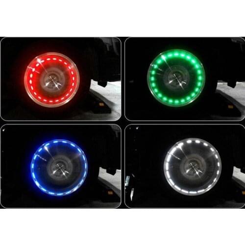 By DHL 100pcs Solar Energy LED Car Auto Flash Wheel Tire Valve Cap Neon DRL Daytime Running Light Lamp Car Styling