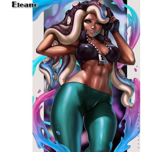 Print Canvas Anime Octopus Hat Sexy Girl Art Poster 40x60 50x70 60x90 Custom Living Room Bedroom Home Decorative Painting