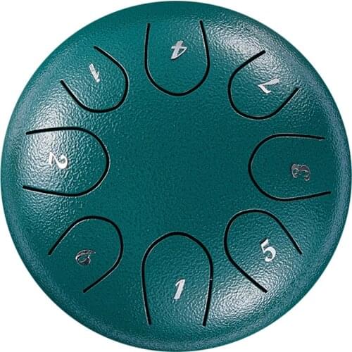 Professional Tongue Drum Tounge Portable Handpan Percussion Hand Pan Drum 6 Inch 8 Tune Steel A Key with Drumsticks Carrying Bag