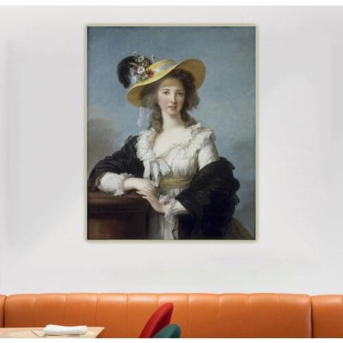 Citon E.Vigee Lebrun《Duchess de Polignac 》Canvas Art Oil Painting Artwork Poster Decorative Picture Wall Decor Home Decoration