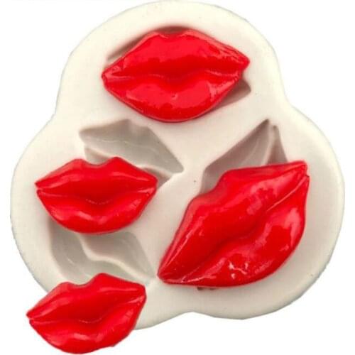 Kiss Lip Shapes Silicone Mold Sugarcraft Cookie Cupcake Chocolate Baking Mould Fondant Cake Decorating Tools DIY Pastry