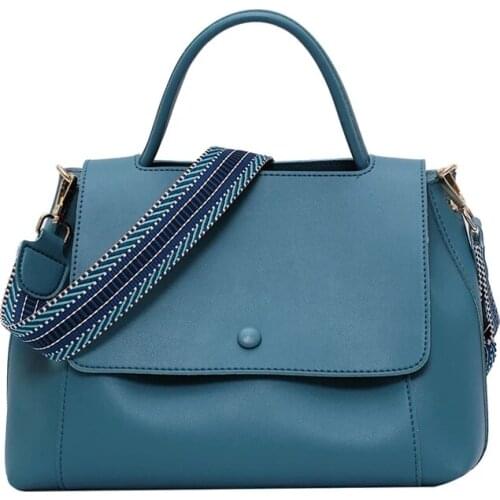 Women Large Capacity Handbags 2021 New Simple Bags Women PU Shoulder Messenger Bag Lady Retro Elegant Contrast Color Handbags