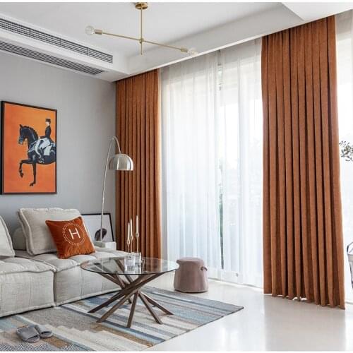 Chicity chenille Curtains for Living room Home Decor luxury thick Solid ready made Curtain for Bedroom for kitchen Customized