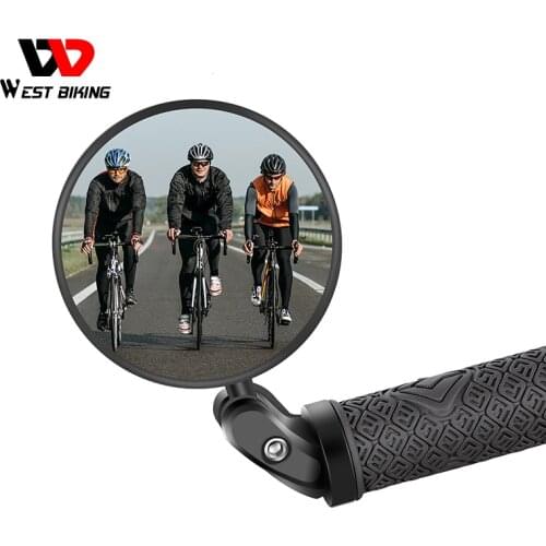 WEST BIKING Bicycle Rearview Mirror 360°Rotation Adjustable HD Cycling Rear View MTB Road Bike Handlebar Mirror Bike Accessories